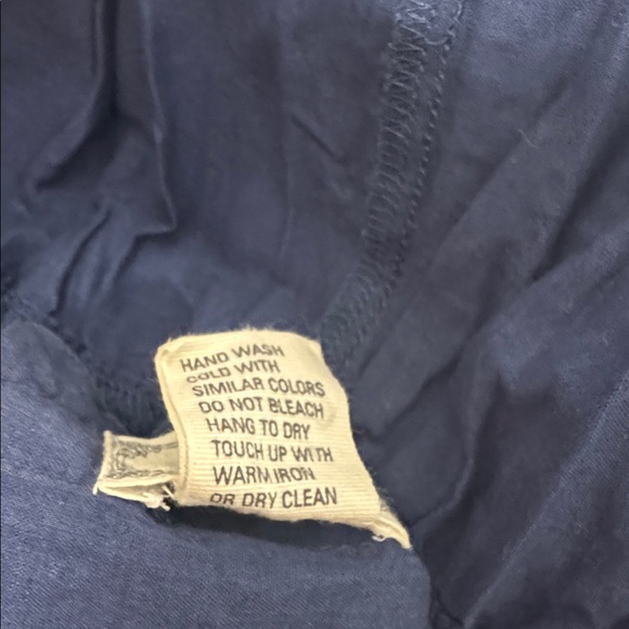 Viola Embroidered 100% Cotton Navy with gold & purple Sleeveless Dress size 2 - Picture 11 of 11